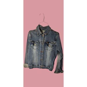 Angel Denim Jacket with Two Front Chest Pockets -- ITEM #3661